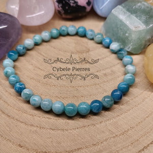 RESERVE - Bracelet Hémimorphite (6mm) - 18cm - Cybele Pierres