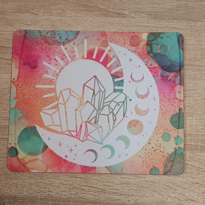 Tapis de souris – Lune et cristaux(23×20 cm)