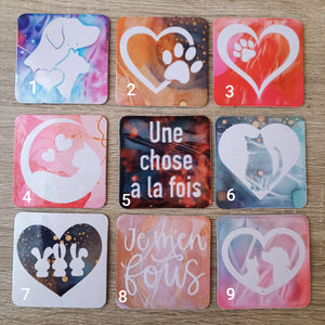 Magnet 5×5 cm en résine sublimée – Modèles animaux et citations