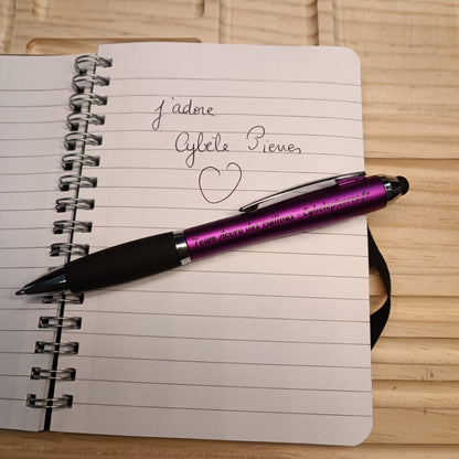 Stylo "Team Accro des Cailloux" - Encre Noire | Élégance et Confort - Cybele Pierres