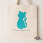 Tote bag de l’été – Chat Bleu | L'accro des cailloux - Cybele Pierres