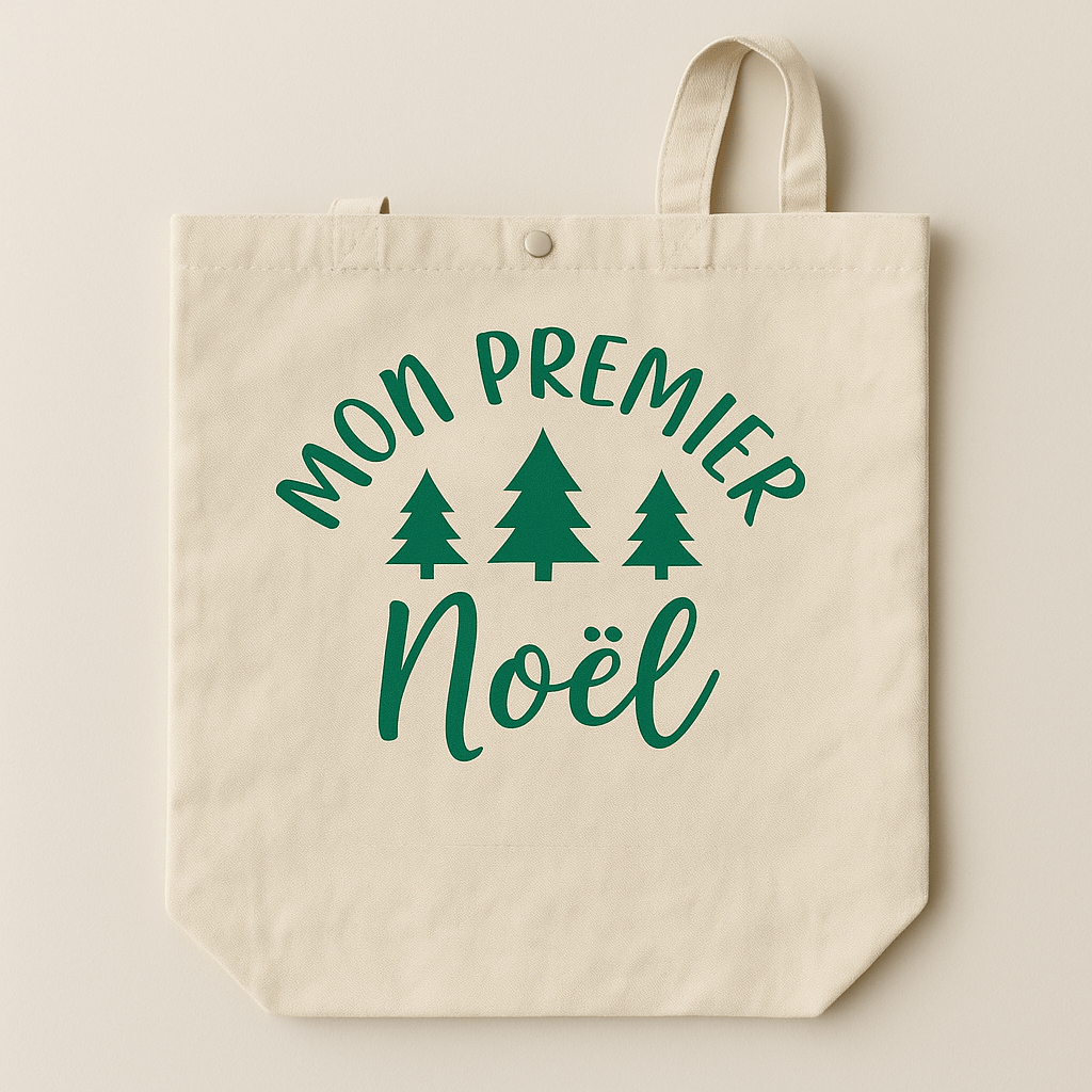 Tote - bag Mon Premier Noël - Cybelepierres | Écologique et réutilisable - Cybele Pierres