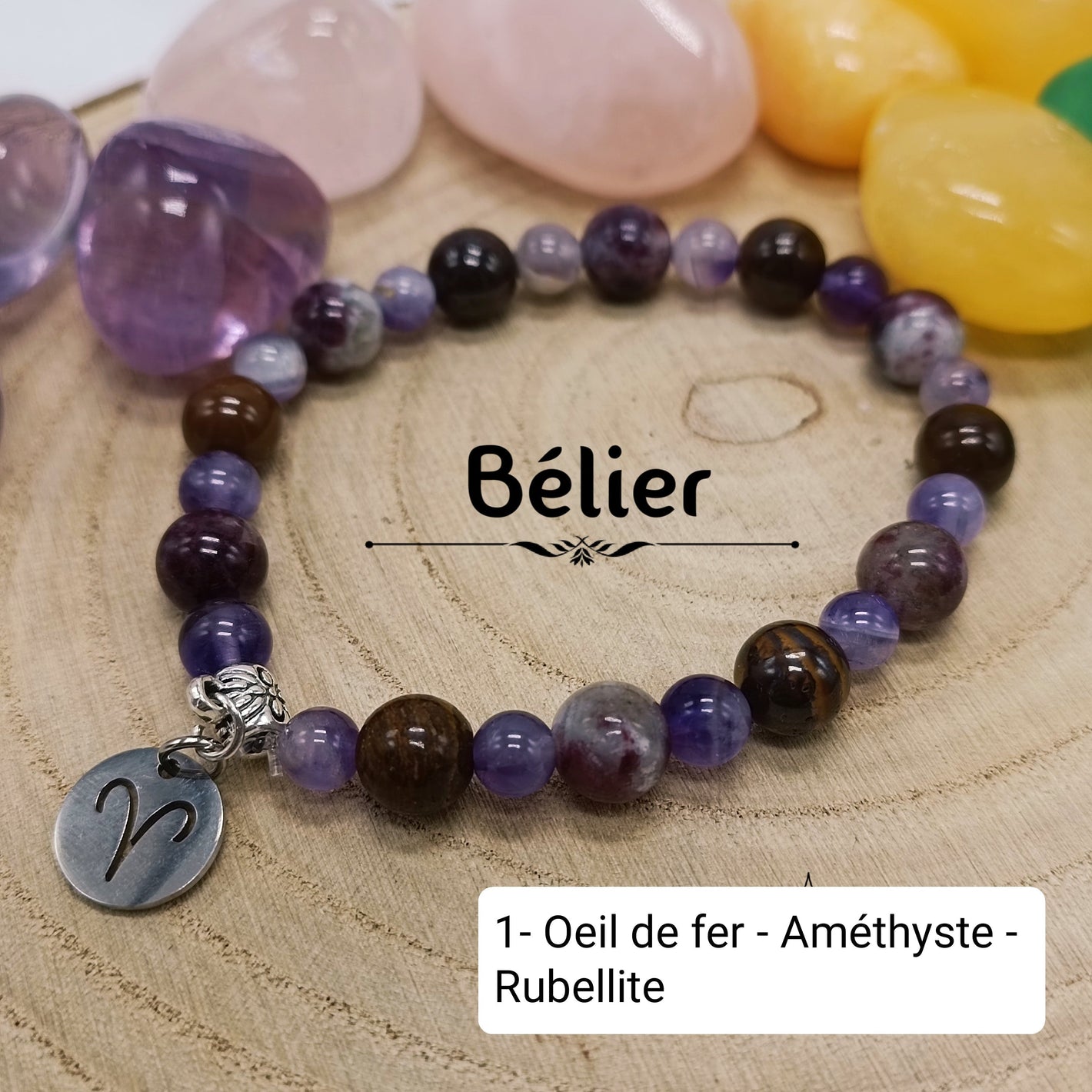 A - Bracelet Astrologie - 1- Bélier - 18cm