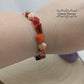 Bracelet Perspicacité - Opale de feu irrégulière (8mm) - 18cm