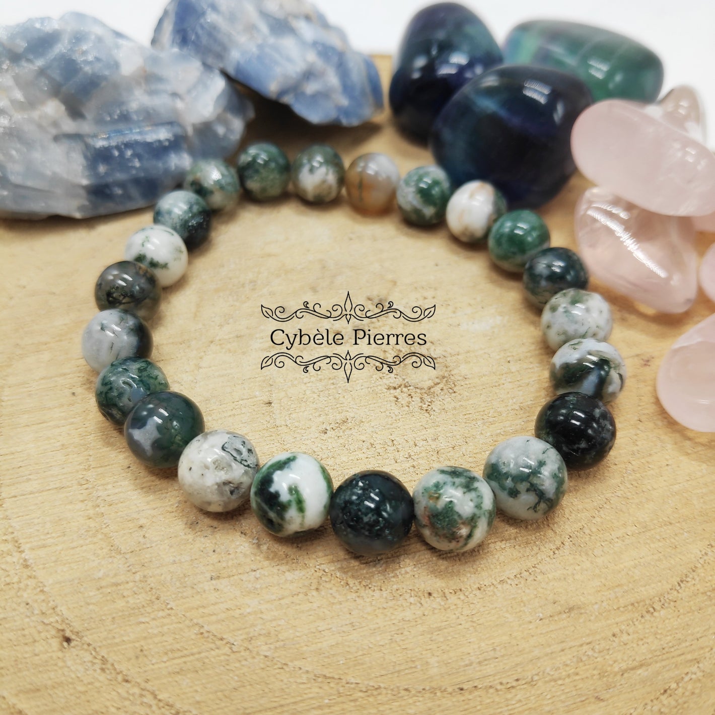 Bracelet Agate Arbre (8mm) 17.5cm