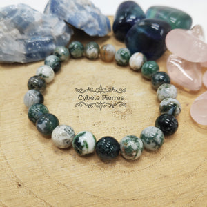 Bracelet Agate Arbre (8mm) 17.5cm