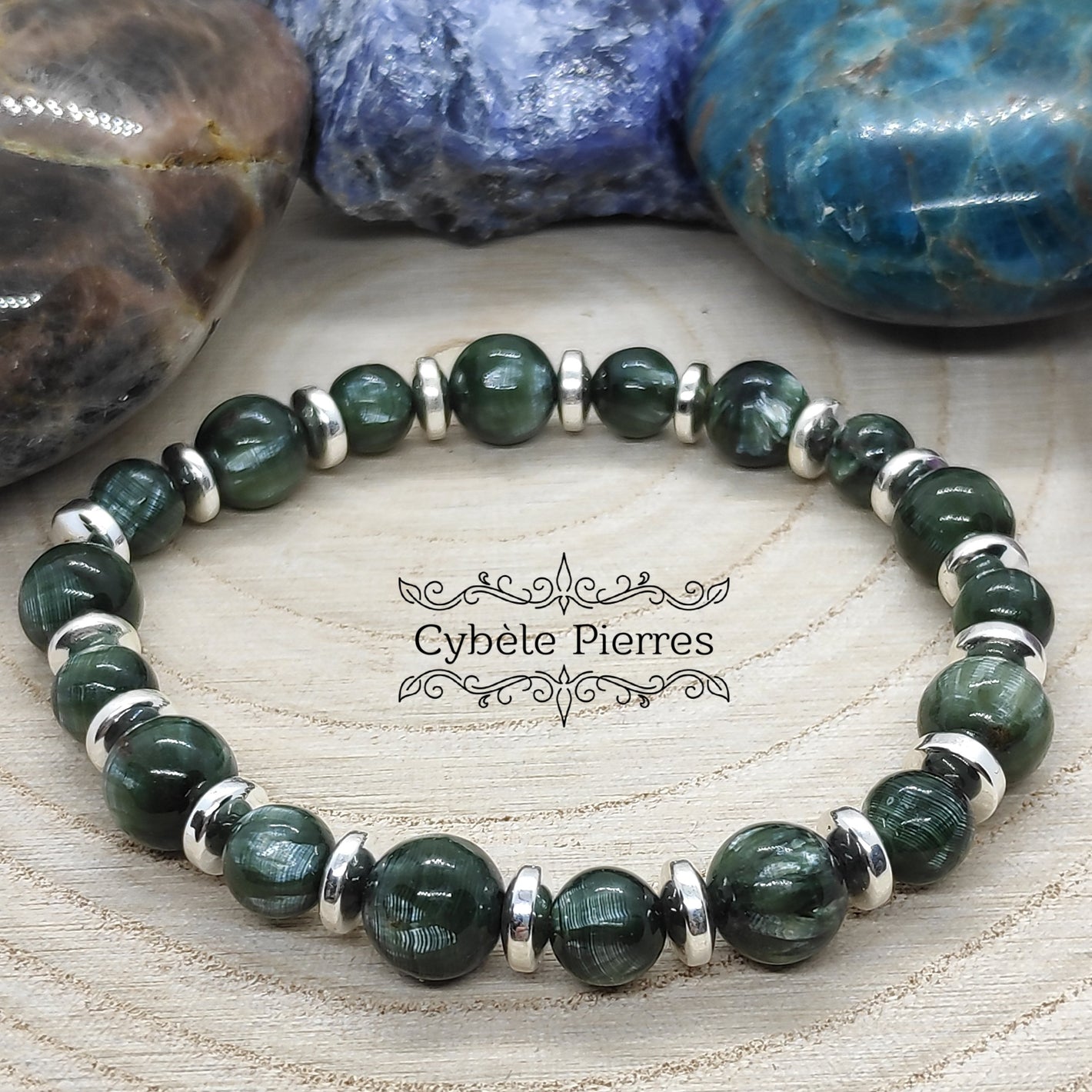Bracelet On lâche prise ! - Séraphinite (8 et 6mm)