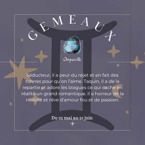 E - Bracelet Astrologie - 1 - Gémeaux - 18cm