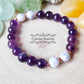 Bracelets Duo Tendresse - Améthyste et Howlite (8mm) - 17cm