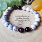 Bracelets Duo Tendresse - Améthyste et Howlite (8mm) - 17cm