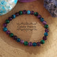 Bracelet Féerie : Améthyste, Malachite et Apatite bleue (6mm) - 17cm