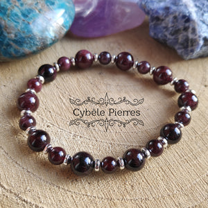 Bracelet Grenat (6mm et 8mm) - 18cm