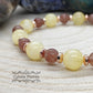 Bracelet Sorbet - Calcite orange et Aventurine rouge (6mm et 8mm) - 18cm