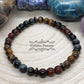 Bracelet Triple protection - Oeil de faucon, oeil de tigre et oeil de taureau (6mm) - 19cm