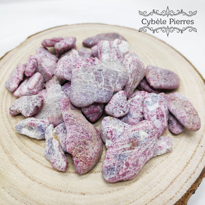 Lot de 3 petites Rubellites brutes (Tourmaline rose) - Brésil