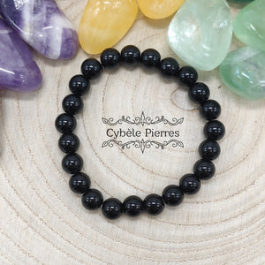 Bracelet Onyx (Agate Noire) - 8mm - 17cm