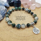 Bracelet Arbre de vie - Agate Arbre et Seraphinite (6 et 8mm)