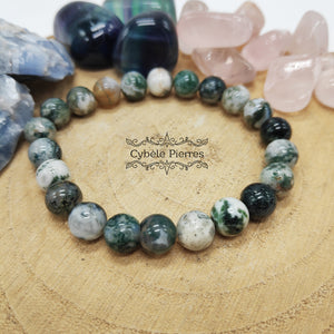 Bracelet Agate Arbre (8mm) 17.5cm