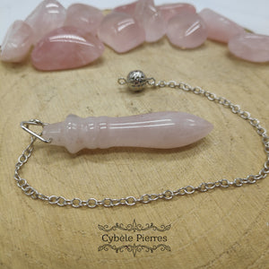 Pendule Quartz Rose – Intuition et Douceur Émotionnelle | 5,5 cm