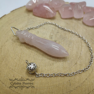 Pendule Quartz Rose – Intuition et Douceur Émotionnelle | 5,5 cm