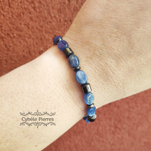 Bracelet Acceptation de soi - Cyanite (6mm) - 17cm