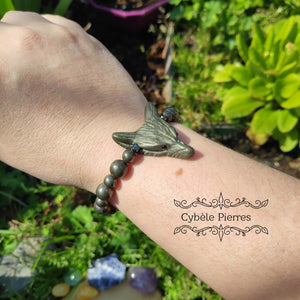 Bracelet "Loup" - Pyrite ( 8mm et 6mm)