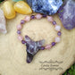 Bracelet "Loup" - Améthyste et Quartz rose (8mm et 6mm) 17-18cm