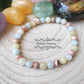 Bracelet Admiration - Rhodochrosite, Aigue-Marine et Héliodore (6mm) - 17cm