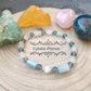 Bracelet Possibilité : Péristérite, Aigue-marine et Fluorite bleue (6mm) - 19cm