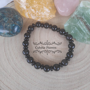 Bracelet Obsidienne Œil céleste - 17cm