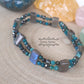Bracelet Double  -Labradorite et Chrysocolle (3mm) - 18cm
