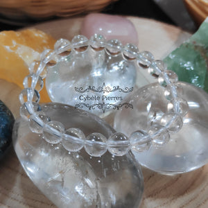 Bracelet Cristal de Roche (8mm) - 17cm