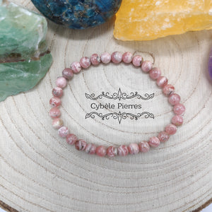 Bracelet Rhodochrosite  (6mm) - 17cm