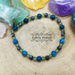 Bracelet Clairvoyance - Pyrite facettée, Apatite verte et bleue (4 et 6mm) - 17cm