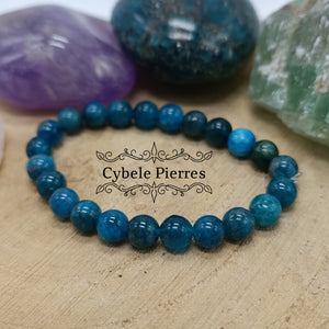 Bracelet enfant - Apatite Bleue (6mm)- 14cm