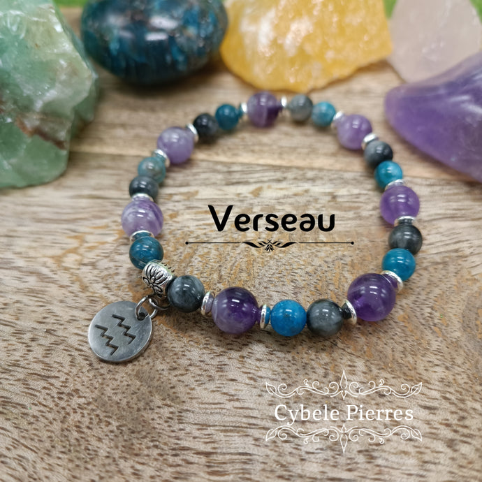 V - Bracelet Astrologie - 2 - Verseau - 18cm