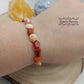 Bracelet Perspicacité - Opale de feu irrégulière (8mm) - 18cm
