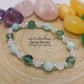 Bracelet Evasion - Amazonite verte, Péristérite et Fluorite verte (6 et 8mm) - 18cm