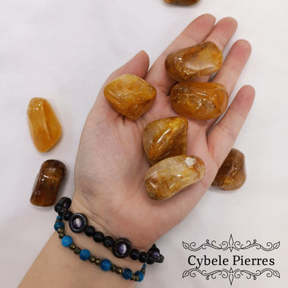 Quartz Hématoïde jaune roulée - Brésil