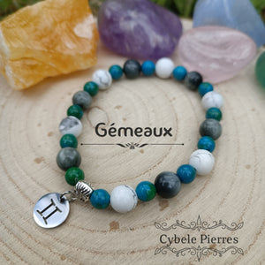 F bis - Bracelet Astrologie - 3 - Gémeaux - 18cm