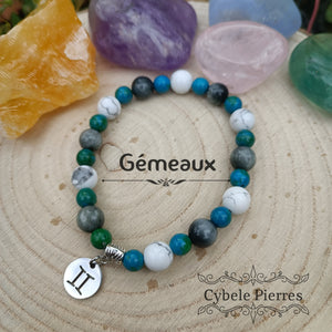 F bis - Bracelet Astrologie - 3 - Gémeaux - 18cm