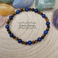 Bracelet Balor - Oeil de tigre et Lapis-lazuli  (4 et 6mm) - 18cm