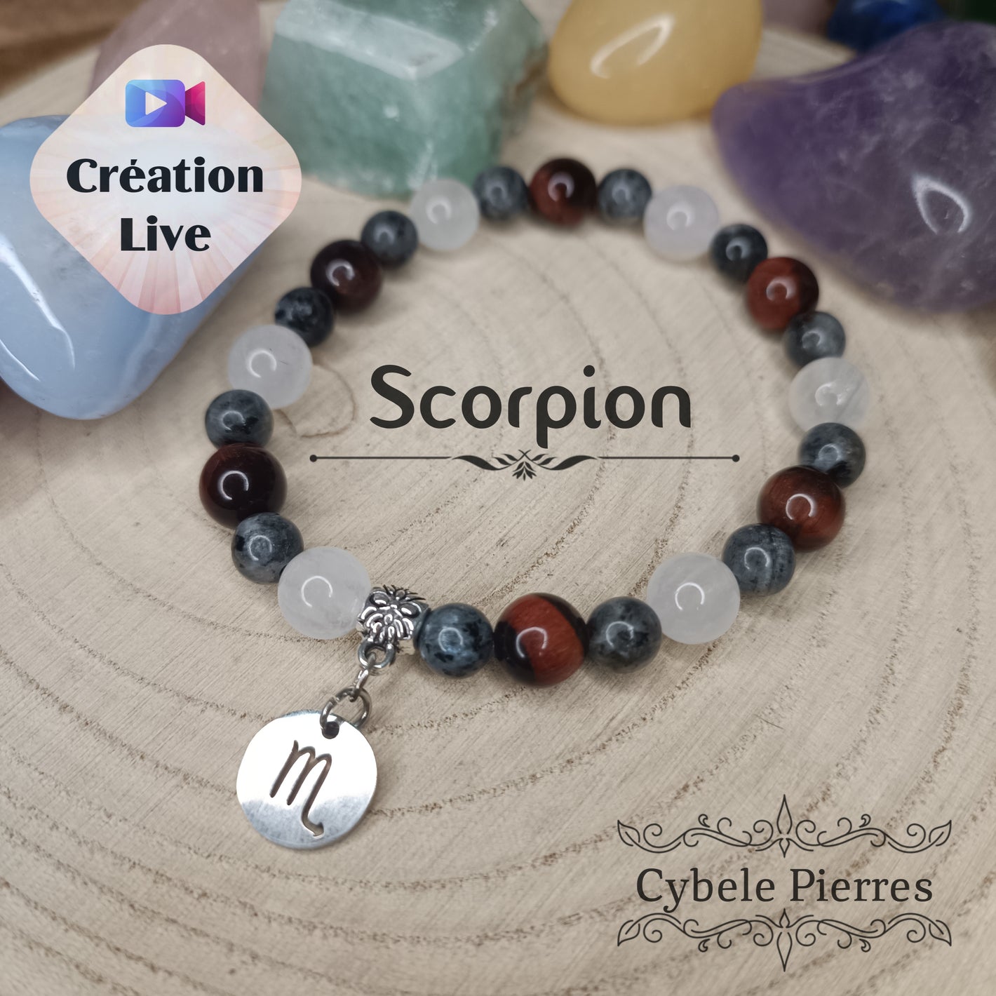 Bracelet Astrologie - 3 - Scorpion - 18cm