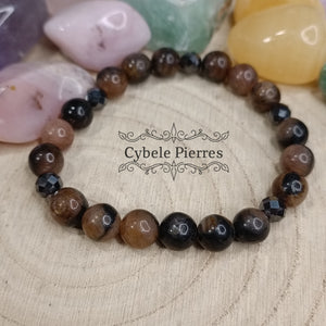 Bracelet Chiastolite (8mm) - 18cm