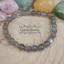 Charger l&#39;image dans la galerie, Bracelet Labradorite extra  (6mm) - 17cm