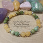 Bracelet Narcisse - Opale verte et Calcite orange-  (8mm) - 19cm