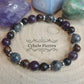 Bracelet "Abondance"-Larvikite, Bronzite et Lépidolite (6mmet 8mm) - 17cm