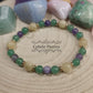 Bracelet Brésil : Améthyste, Héliodore et Aventurine verte (6 et 8mm)- 19cm