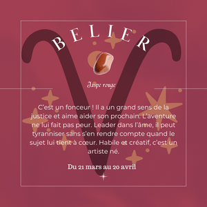 B - Bracelet Astrologie - 2 - Bélier - Cybele Pierres