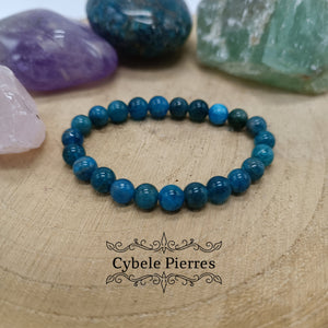 Bracelet enfant - Apatite Bleue (6mm)- 14cm